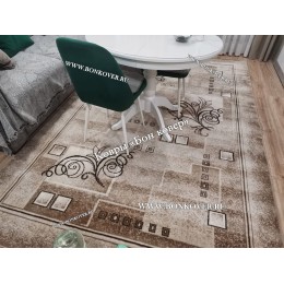 Ковер Для Комнаты Дизайн 30548 Бежево-Коричневый